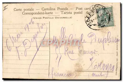Napoli - L'éruption du Vésuve - Avril 1906 — Éditeur A. Oppolo — Verso