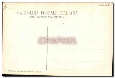 Nápoles - Cratère do Vesúvio — edição A. de Simone, Strada di Chiaia, Nápoles — Verso
