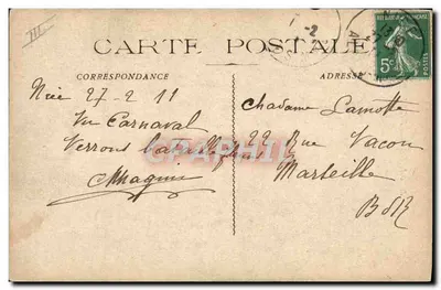 Carnaval de Nice — Chá Dançante — Fot. Cauvin, Nice — Verso