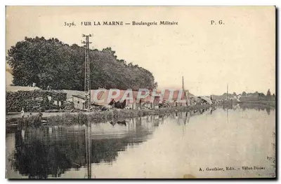 SUR LA MARNE — Padeira Militar — A. Gautbier, Edit. — Saint-Dizier