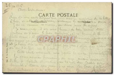SUR LA MARNE — Padeira Militar — A. Gautbier, Edit. — Saint-Dizier — Verso
