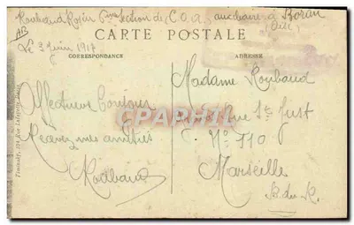 Boran — Padeira de Campo — Fornos e Padeira — Guerra 1914-15-16 — Verso
