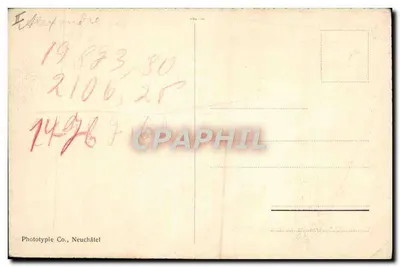 Apprentis skieurs à l'exercice — Phototypie Co., Neuchâtel, n° 9240 — Verso