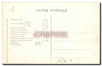 Locomotiva francesa n° 230 373 — Estado — F. F. Paris — Verso
