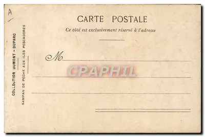 Sampan de pesca nas ilhas - Coleção Dumont-Duparc - R. Dumont Duparc 1917 — Verso