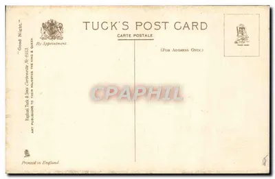 Mulher jovem com vestido de renda — Tuck's Post Card n°4653 — Verso