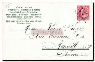 Femme allongée dans un lit — scène intérieure — éditeur T. F. Lévy, n° 1083 — Verso