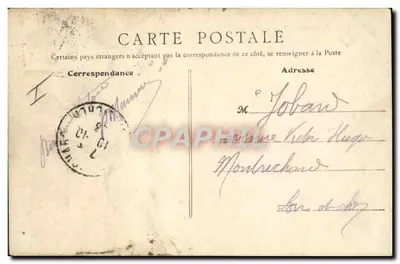Orléans - Bairro Duportail — vista dos portais e da catedral — editor Théophile, n° 633 — Verso
