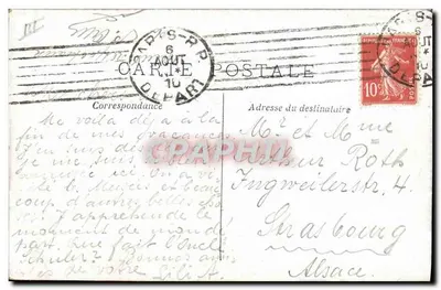 A saída do bairro — Os Cavaleiros Atrelados e Automóveis — Editor Staer & Cie, Paris — Verso