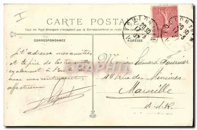 Slagschip van Escadre Iena vernietigd door de explosie van 12 Maart 1907 (200 slachtoffers) — Fototypie Martus Bar. — Toulon. — Achterkant