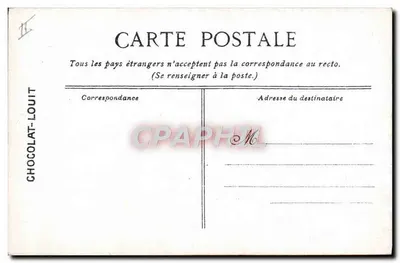 Marinha francesa. O D'Entrecasteaux cruzador de 2ª classe — Editada para o CHOCOLAT-LOUIT — Verso