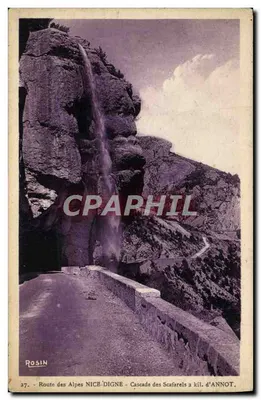 Cachoeira dos Scafarels - Rodovia das Alpes Nice-Digne - 2 km de Annot - Editor ROSIN