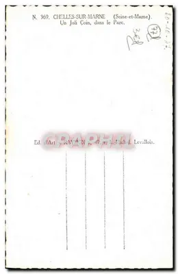 Chelles-sur-Marne — Um Lugar Encantador no Parque — Ed. d'Art Raymon, 49, rue Michel Levallois — Verso