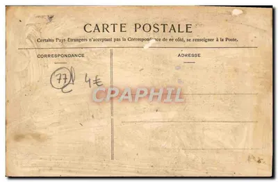 Castelo de Montigny-sur-Loing — vista pitoresca — editor anônimo, n° 350 — Verso