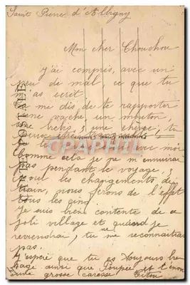 Bilhete postal antigo St Pierre d'Albigny Castelo de Miolans Antiga prisão de estado da casa de saúde — Verso