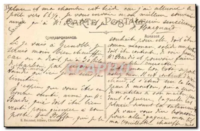 Castelo de Miolans — visto do Oeste — E. Reynaud, Chambéry — Verso