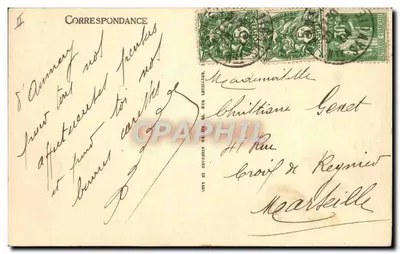 Annecy — Las Antiguas Prisiones — editor Ellen, n° 376 — Reverso