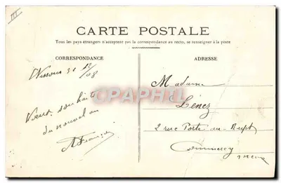 Estabelecimentos Penitenciários de Fresnes — Vista panorâmica tirada da avenue de Versailles — O bairro das mulheres, as 3 divisões, moradias dos guardas e tanque de água — Verso