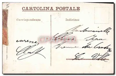 नैपोली: 1906 में वेसुवियस के विस्फोट — प्रकाशक इंसेरिएटे - नैपोली, श्रृंखला क्रमांक अदृश्य — पीछे
