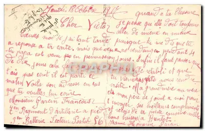 Bouquets e pães — Carta de pão — La Faveur, Paris, 24.3.4 — Verso