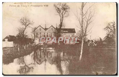 Bilhete postal antigo Fazenda de Tracy Queijo