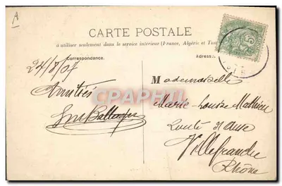 Uriage — La Laiterie — Wydawca: Bron, gr. Bazar d'Uriage — Rewers
