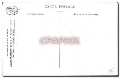 Ostende-Douvres — Bateau à grande vitesse — Les Peintres de la Mer, Série 2, No. 3 — Verso