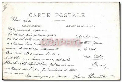 A caserna — O lado inferior do posto de polícia — Editor: J.B. Hamette, Paris — Verso