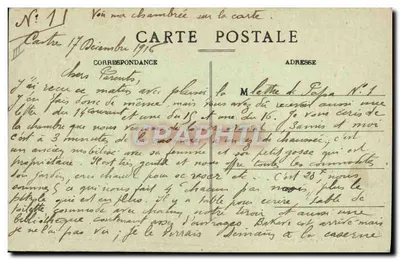 Castres (Tarn) — Bairro de Villegoudou - 116º de Artilharia Pesada — Parrot-Sagnan, editor Castres — Verso