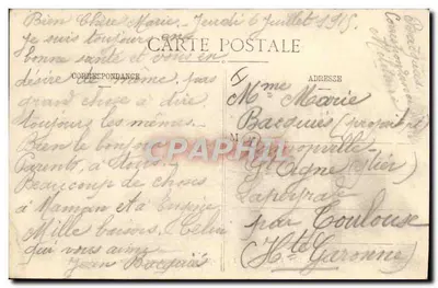 Dunkerque — Um Torpedeiro retornando aos Bassins — C.A.R. — Verso