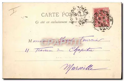 Torpilleurs attaquant un cuirassé — Toulon-sur-Mer — Photo A. Bougault — Verso