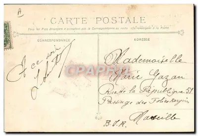 O Couraçado IÉNA após a explosão do 12 de Março de 1907 — Fototipia Marius Bar — Toulon — Verso