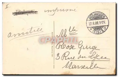 Mülhausen i. Els. — Theater — onbekende uitgever, n° 24418 — Achterkant