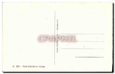 Eze — Porta de entrada do vilarejo — Editor Cap, n° 40 — Verso