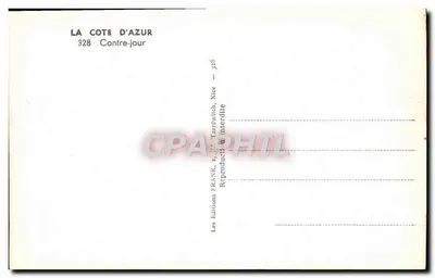 La Côte d'Azur — Contre-jour — Wydawnictwo Frank, Nice — Rewers