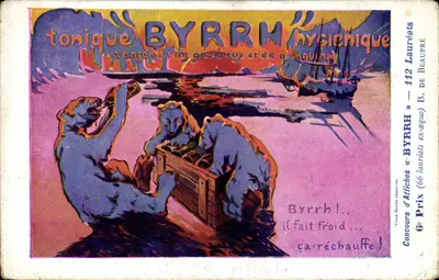 Tonico BYRRH higiênico — propaganda com ursos polares — B. de Beaufré, n° 112