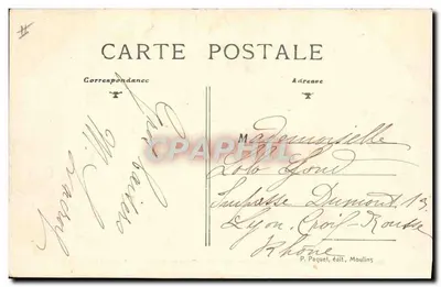 Moulins — A prisão (antigo castelo dos Ducs de Bourbon) e o Museu Mantin — P. Paquet, editor, Moulins — Verso