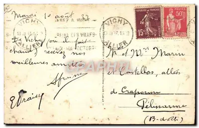 Vichy - Laitière Bourbonnaise — LL 204 — Uitgever: Cie d'Arts Photographiques de Vichy — Achterkant