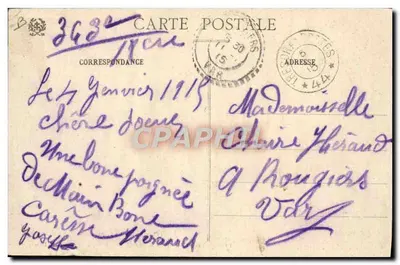 L'Hiver dans les Vosges — Fête de Ski et de Luge à Gérardmer — Le Côté des Dames — Ad. Weilek — Saint-Dié — N° 10416 — Verso