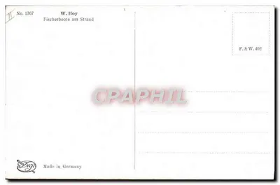 Fischerboote na Praia — W. Hoy — F.&W.402 — Verso