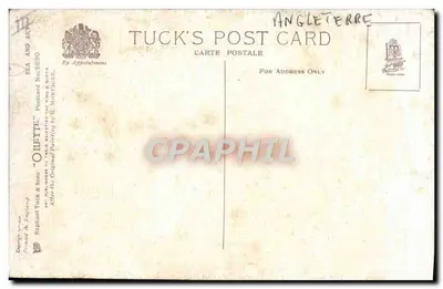 Statki żaglowe — wschód słońca — Tuck's Post Card n° 8690 — Rewers