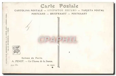 Nu — Pose deitada — A. Penot, n° 5391 — Verso