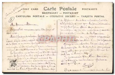 Salão de 1909 — Entrada da Caserne de Salão (Bouches-du-Rhône), por Jules Monge — Verso