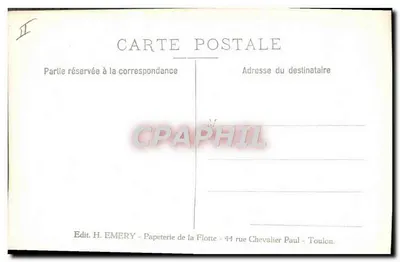 Flotilla de cruceros — Editor H. EMERY - Toulon — Reverso
