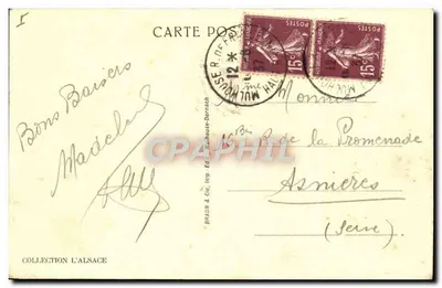 Mulhouse — Park Steinbach — Teatr — BRAUN & Cie, druk. Mulhouse-Dornach — Rewers
