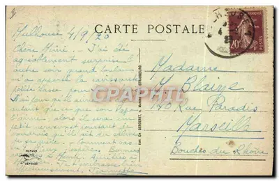 Mulhouse — Teatr — wydawca F. Ch. Bengeret, nr 10 — Rewers