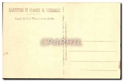 Facciata del Petit Trianon — Versailles — Éditions d'Art Yvon, Paris — Verso