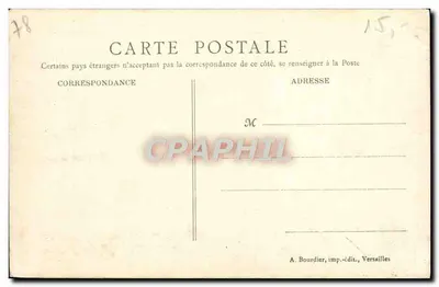Parque de Versalhes — Bassin de Latone — A. Bourdier, imp.-édit., Versalhes — Verso