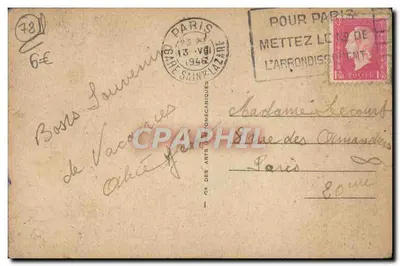 Mantes-la-Jolie — Widok na Stary Most i Katedrę Notre-Dame — ND.240 — Rewers