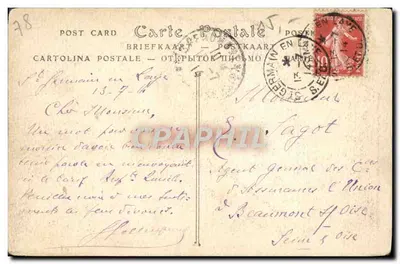 Saint-Germain-en-Laye — L'Esplanade, « L'Amour et la Folie », figura — ND Fot. n°108 — Rewers